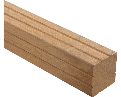 Tuinpaal Azobe 6,5x6,5x120 cm Houten profiellijst met groeven