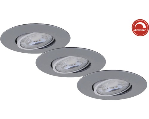 Drie dimbare inbouwspots