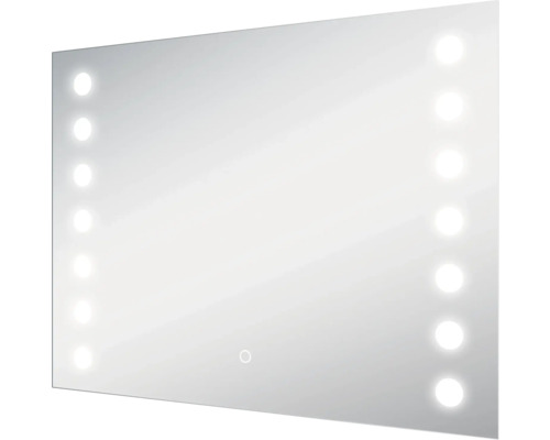 Rechthoekige spiegel met ledverlichting voor de badkamer