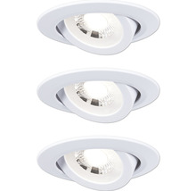 Drie witte inbouwspots