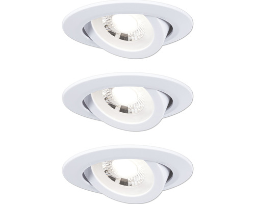 PAULMANN LED Inbouwspot set Ø 82 mm 3-traps dimbaar wit, 3 stuks