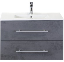SANOX Badkamermeubelset Stretto met wastafel 81 cm beton antraciet