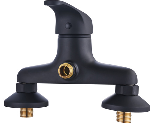 Zwarte badkraan voor wandmontage