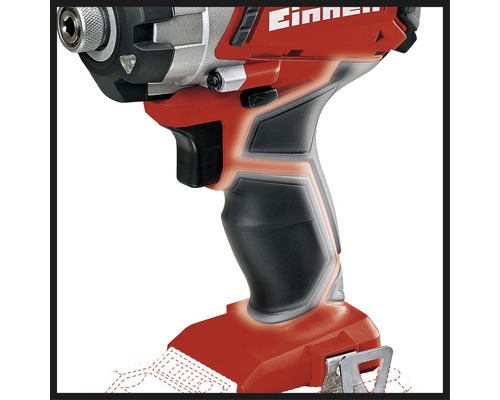 Detailweergave van de handgreep van een Einhell accuslagschroevendraaier