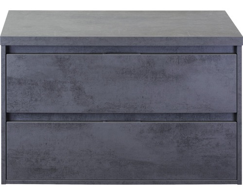 SANOX Badkamermeubelset Porto met wastafelblad 58x90,2x50 cm beton antraciet