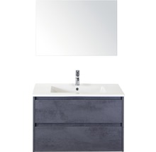 Wastafelmeubel met wastafel en spiegel voor de badkamer