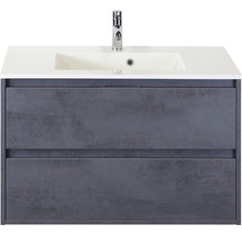 SANOX Badkamermeubelset Porto met wastafel 90,5 cm beton antraciet