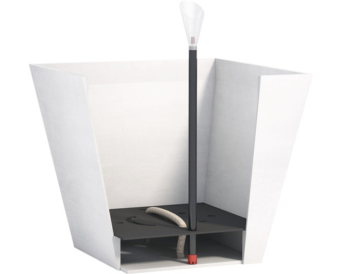 Binnenaanzicht van een plantenbak met irrigatiesysteem