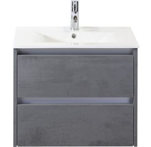 SANOX Badkamermeubelset Dante met wastafel met één kraangat 61 cm beton antraciet