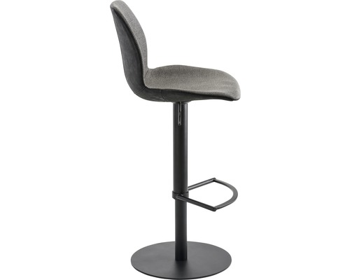 Grijze barkruk met voetsteun