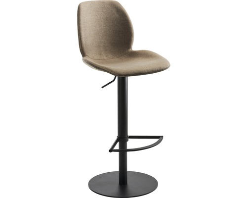 Barkruk met gestoffeerde zitting en voetsteun