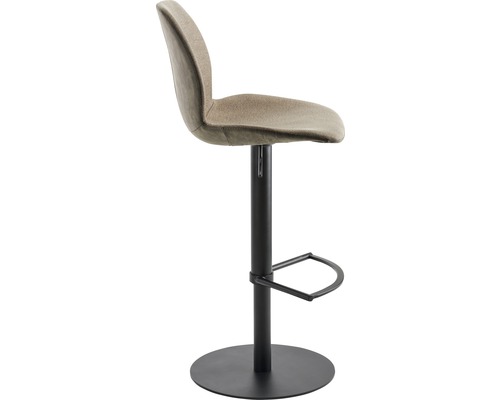 Barkruk met rugleuning en voetensteun