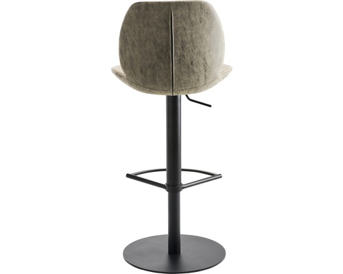 Barkruk met kunstleren bekleding en zwart metalen onderstel