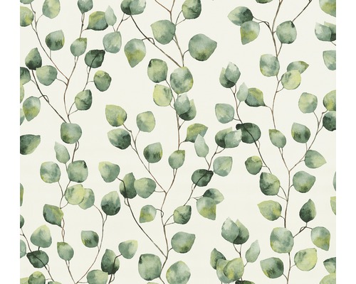 Behang met eucalyptusbladmotief