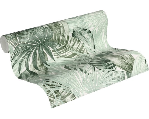 Behangrol met bladerenmotief