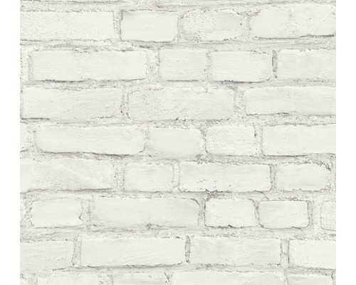 Close-up van een behang met baksteenmotief