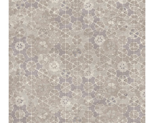 A.S. CRÉATION Vliesbehang 37391-2 New Walls mozaiek beige/grijs Behang met bloemmotief voor wanddecoratie