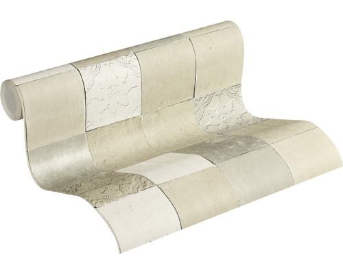 Rol behang met steenmotief