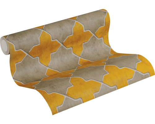 Behang met steenmotief