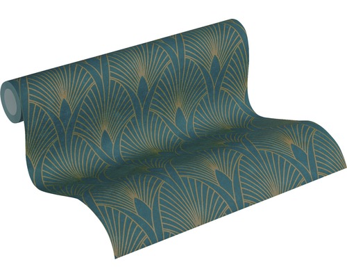 Behangrol met geometrisch waaiermotief