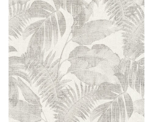 A.S. CRÉATION Vliesbehang 37396-2 New Walls jungle crème/taupe Behang met bladmotief