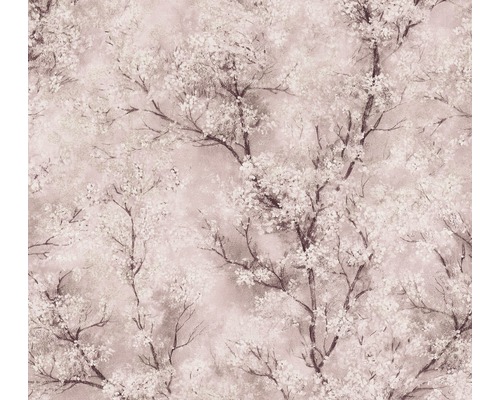 A.S. CRÉATION Vliesbehang 37420-4 New Walls bomen roze Behang met boomtakken en bloempatroon