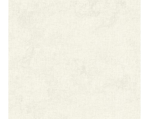 A.S. CRÉATION Vliesbehang 37431-1 New Walls effen textieloptiek crème/beige Lichtkleurig vliesbehang met stofstructuur