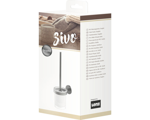 Verpakking van een toiletborstelgarnituur, grafiet