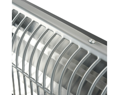 Detailweergave van het beschermrooster van een terrasverwarmer