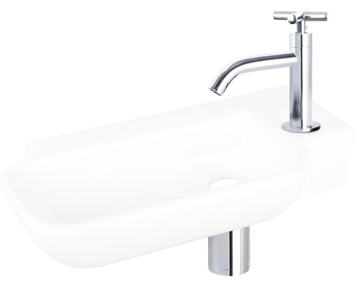 Wastafel met kraan voor de badkamer