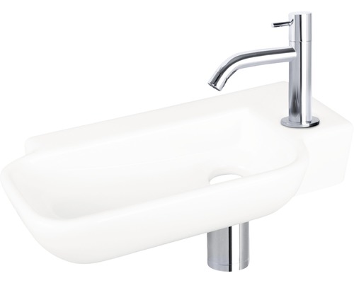 Wastafel met kraan en afvoer