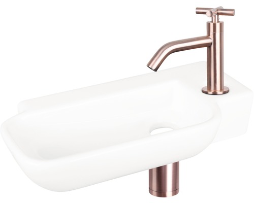 Keramische wastafel met kraan