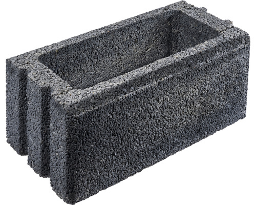 LUSIT Muursteen Bellamur grijs antraciet gemêleerd 50 x 25 x 20 cm Betonnen holle bouwsteen