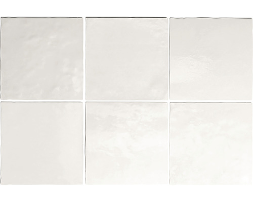 Wandtegel Handmade white 13,2x13,2 cm