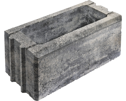 LUSIT Muursteen Bellamur wit antraciet gemêleerd 50 x 25 x 20 cm Betonnen holblok