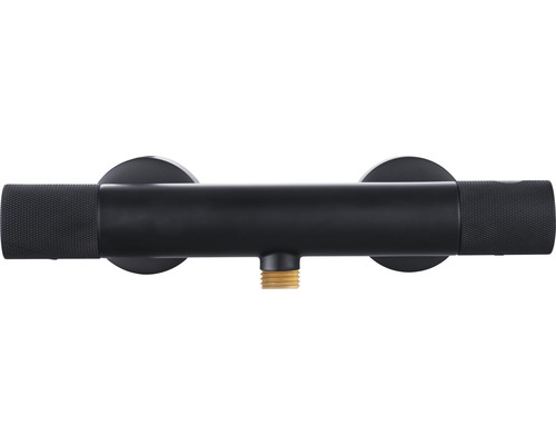 Zwarte douchethermostaat voor wandmontage