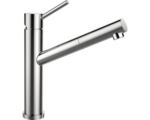 Eengreepsmengkraan met uittrekbare sproeikop voor de spoelbak