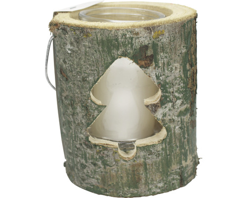 Lantaarn hout kerstboom 18x15 cm Lantaarn hout kerstboom 18x15 cm
