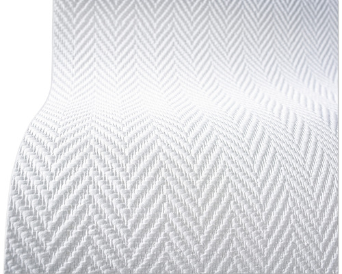 LECO Glasweefselbehang 195 gr/m² visgraat licht wit 1x50 m Witte stof met visgraatmotief