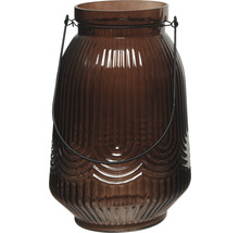 Decoratieve glazen lantaarn met metalen handgreep