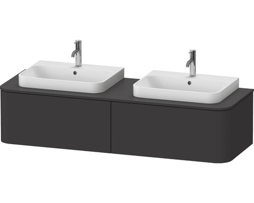 DURAVIT Wastafelonderkast Happy D.2 Plus voor wastafel linkerkant en wastafel rechterkant 35,4x160x55 cm grafiet supermat