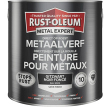 Rust Oleum Metal Expert verf, direct op roest, kleur gitzwart, satijnglans