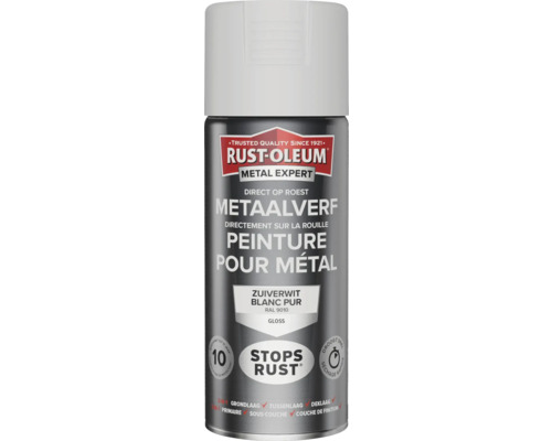 RUST-OLEUM Metal Expert Metaalverf direct op roest hoogglans RAL 9010 wit 400 ml RUST-OLEUM Metal Expert Metaalverf direct op roest hoogglans RAL 9010 wit 400 ml