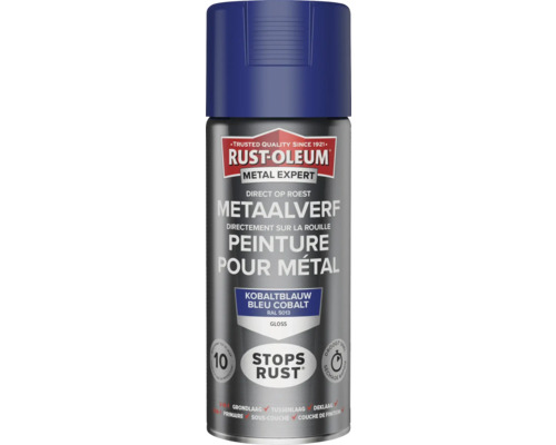 RUST-OLEUM Metal Expert Metaalverf direct op roest hoogglans RAL 5013 donkerblauw 400 ml