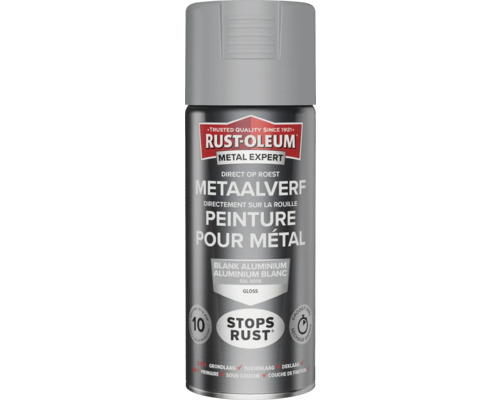 RUST-OLEUM Metal Expert Metaalverf direct op roest hoogglans RAL 9006 zilver 400 ml RUST-OLEUM Metal Expert Metaalverf direct op roest hoogglans RAL 9006 zilver 400 ml