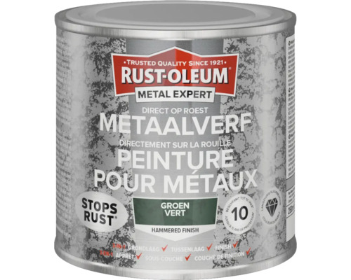 RUST-OLEUM Metal Expert Metaalverf direct op roest hamerslag groen 250 ml