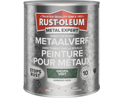 RUST-OLEUM Metal Expert Metaalverf direct op roest hamerslag groen 750 ml