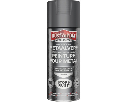 RUST-OLEUM Metal Expert Metaalverf direct op roest hamerslag antraciet 400 ml RUST-OLEUM Metal Expert Metaalverf direct op roest hamerslag antraciet 400 ml