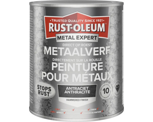 RUST-OLEUM Metal Expert Metaalverf direct op roest hamerslag antraciet 750 ml RUST-OLEUM Metal Expert Metaalverf direct op roest hamerslag antraciet 750 ml