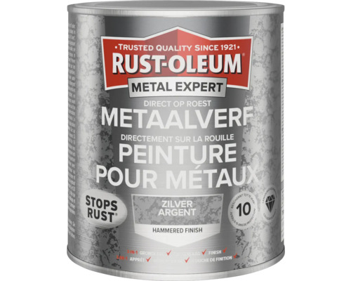 RUST-OLEUM Metal Expert Metaalverf direct op roest hamerslag zilver 750 ml RUST-OLEUM Metal Expert Metaalverf direct op roest hamerslag zilver 750 ml